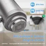 Stainless Steel Faucet Water Filter NSF Certified Kitchen Tap Purifier Removes Lead Chlorine Bad Taste Activated Carbon Pre Filtration - Image 4