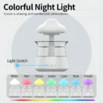 Relax Cloud Rain Diffuser Humidifier Raindrop Aromatherapy Machine Ultrasonic Atomization Humidification Colorful Lamp - Image 3