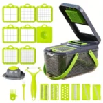 22pcs Handheld Vegetable Cutter Set  2 - in - 1 Storage & Carrying Case, Multifunctional for Shred/Slice/Flower Cuts