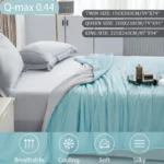 Air Condition Comforter for Summer Pure Color Ice Silk Cooling Blanket Lightweight and Smooth Twin/King Size Cold Quilt - Image 2
