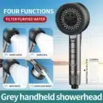 4-Speed Filtered Shower Head High Pressure Water Saving | Handheld Multi-Function Round Shower Head with Filter | Supercharged Bath Shower - Image 9