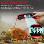 LMETJMA Digital Meat Thermometer Instant Read Meat Thermometer Digital with Probe Food Thermometer for Cooking Grilling JT-124 - Image 3