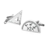 Clover Camera & Coffee Cup Cufflinks – French Shirt Brass Men’s Wedding Accessories - Image 9