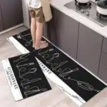 Non Slip Kitchen Floor Mat Long Crystal Velvet Absorbent Rug for Kitchen Living Room and Entrance - Image 25
