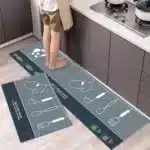 Non Slip Kitchen Floor Mat Long Crystal Velvet Absorbent Rug for Kitchen Living Room and Entrance - Image 32