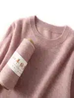 Women’s 100% Cashmere Sweater – Fall Winter Crew Neck Long Sleeve Pullover, Soft Knitted Top