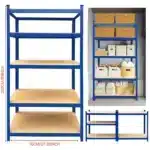 5 Tier Heavy Duty Metal Storage Shelving Unit 875KG Adjustable Galvanised Rack for Garage Workshop Shed Office - Image 8