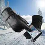 Touchscreen Leather Gloves – Winter Waterproof Windproof Fleece-Lined Outdoor Riding Gloves - Image 5