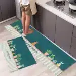 Non Slip Kitchen Floor Mat Long Crystal Velvet Absorbent Rug for Kitchen Living Room and Entrance - Image 29