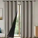 100% Blackout Curtain with Grommets for Bedroom and Living Room Solid Privacy Window Drapes - Image 11