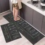Non Slip Kitchen Floor Mat Long Crystal Velvet Absorbent Rug for Kitchen Living Room and Entrance - Image 20