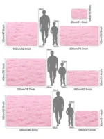 Pink Bedroom Carpet for Children’s Room | Soft, Fluffy Kids Bedside Rug for Living Room & Decor - Image 6