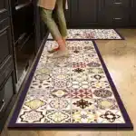 Non Slip Kitchen Floor Mat Long Crystal Velvet Absorbent Rug for Kitchen Living Room and Entrance - Image 33