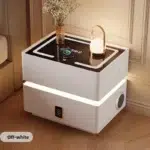 Floating LED Bedside Table Smart Nightstand with Wireless Charging Luxury Modern 2-Tier Storage Drawer Compact Bedroom Furniture - Image 3
