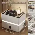 Floating LED Bedside Table Smart Nightstand with Wireless Charging Luxury Modern 2-Tier Storage Drawer Compact Bedroom Furniture - Image 7