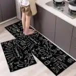 Non Slip Kitchen Floor Mat Long Crystal Velvet Absorbent Rug for Kitchen Living Room and Entrance - Image 16