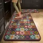 Non Slip Kitchen Floor Mat Long Crystal Velvet Absorbent Rug for Kitchen Living Room and Entrance - Image 36