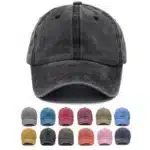 Vintage Washed Denim Baseball Cap – Unisex Snapback Hat for Casual Sport, Sun Protection