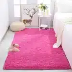 Pink Bedroom Carpet for Children’s Room | Soft, Fluffy Kids Bedside Rug for Living Room & Decor - Image 9