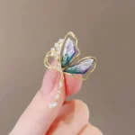 Dragonfly & Butterfly Rhinestone Brooch – Imitation Pearl Pin for Women, Girls, Party Jewelry - Image 12