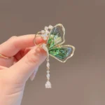 Dragonfly & Butterfly Rhinestone Brooch – Imitation Pearl Pin for Women, Girls, Party Jewelry - Image 8