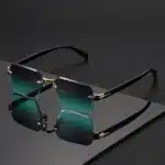 Classic Frameless Fashion Sunglasses – Unisex Trendy Rectangle Eyewear for Party, Holiday & Gifts