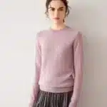 Women’s 100% Cashmere Sweater – Fall Winter Crew Neck Long Sleeve Pullover, Soft Knitted Top - Image 9
