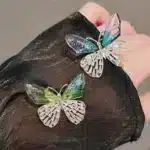 Dragonfly & Butterfly Rhinestone Brooch – Imitation Pearl Pin for Women, Girls, Party Jewelry - Image 2