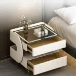 Nordic Smart Wireless Charging Nightstand | Luxury Solid Wood Bedside Table for Bedroom & Hotel - Image 3