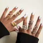 6Pcs Vintage Irregular Geometric Rings Set – Gold & Silver Open Rings for Women, Men, and Couples, Goth Punk Jewelry