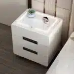 Nordic Modern Smart Nightstand Set | 3-Drawer Bedside Table with Tri-Color LED Lights, USB & Wireless Charging - Image 4