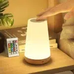 RGB LED Night Light with Remote Control | 13 Color Changing USB Rechargeable Touch Bedside Lamp