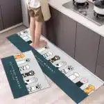 Non Slip Kitchen Floor Mat Long Crystal Velvet Absorbent Rug for Kitchen Living Room and Entrance - Image 30