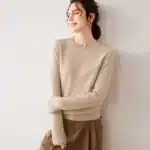 Women’s 100% Cashmere Sweater – Fall Winter Crew Neck Long Sleeve Pullover, Soft Knitted Top - Image 12