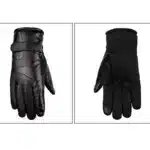 Touchscreen Leather Gloves – Winter Waterproof Windproof Fleece-Lined Outdoor Riding Gloves - Image 3