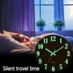 12 Inch Luminous Wooden Wall Clock Silent Non-Ticking Glow in Dark Nordic Wall Clock - Image 6