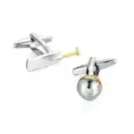 Clover Camera & Coffee Cup Cufflinks – French Shirt Brass Men’s Wedding Accessories - Image 8