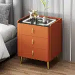 ModHomi Smart Nightstand Bedside Table | Wireless Charging, 3 Drawers, Fingerprint Lock & LED Cabinet - Bedroom Furniture - Image 8