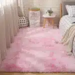 Pink Bedroom Carpet for Children’s Room | Soft, Fluffy Kids Bedside Rug for Living Room & Decor - Image 7