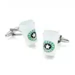 Clover Camera & Coffee Cup Cufflinks – French Shirt Brass Men’s Wedding Accessories - Image 14