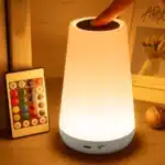 RGB LED Night Light with Remote Control | 13 Color Changing USB Rechargeable Touch Bedside Lamp - Image 7