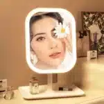 Rechargeable LED Vanity Mirror with 3 Color Dimmable Lights Touch Control Portable Makeup Mirror for Home and Travel - Image 6