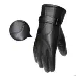 Touchscreen Leather Gloves – Winter Waterproof Windproof Fleece-Lined Outdoor Riding Gloves - Image 2