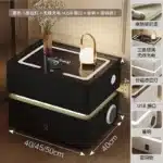Floating LED Bedside Table Smart Nightstand with Wireless Charging Luxury Modern 2-Tier Storage Drawer Compact Bedroom Furniture - Image 5