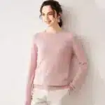 Women’s 100% Cashmere Sweater – Fall Winter Crew Neck Long Sleeve Pullover, Soft Knitted Top - Image 21