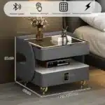Nordic Smart Wireless Charging Nightstand | Luxury Solid Wood Bedside Table for Bedroom & Hotel - Image 6