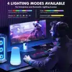 RGB LED Night Light with Remote Control | 13 Color Changing USB Rechargeable Touch Bedside Lamp - Image 6