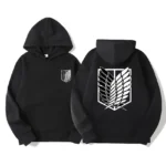 Anime Attack on Titan Hoodie for Men – Casual Hip Hop Pullover Sweatshirt, Spring Autumn Fleece Sportswear - Image 2