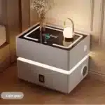 Floating LED Bedside Table Smart Nightstand with Wireless Charging Luxury Modern 2-Tier Storage Drawer Compact Bedroom Furniture - Image 4