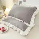 Princess Pillowcases with Ruffles | Comfortable Solid Color Pillow Covers for Adults & Kids – Multiple Sizes - Image 4